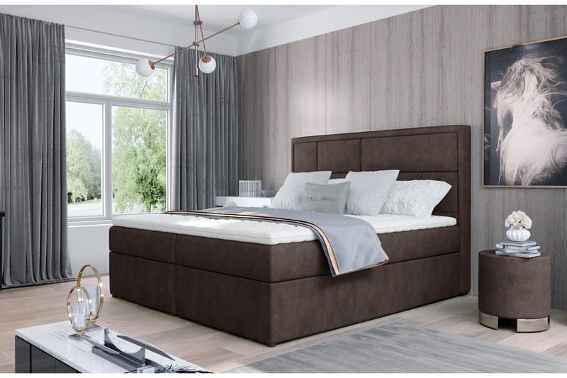 Emeron Sängpaket 140x200 cm - Brun - Möbler - Säng - Komplett sängpaket