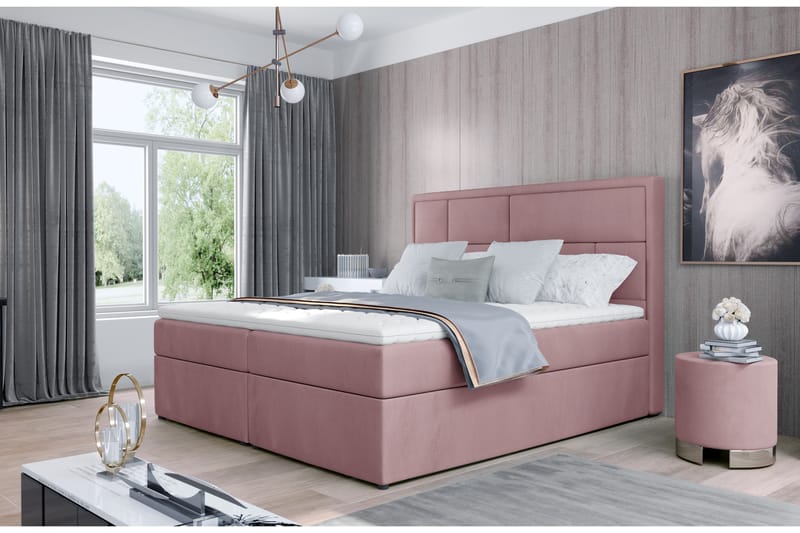 Emeron Sängpaket 140x200 cm - Ljusrosa - Möbler - Säng - Komplett sängpaket
