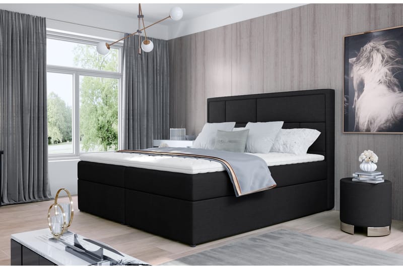 Emeron Sängpaket 140x200 cm - Svart - Möbler - Sängar - Komplett sängpaket