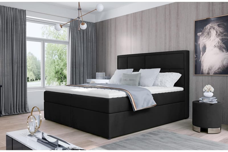 Emeron Sängpaket 160x200 cm - Svart - Möbler - Sängar - Komplett sängpaket