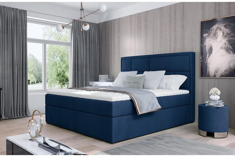 Emeron Sängpaket 180x200 cm - Blå - Möbler - Säng - Kontinentalsäng