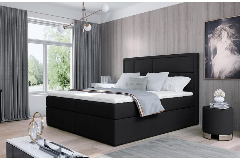 Emeron Sängpaket 180x200 cm - Svart - Möbler - Sängar - Komplett sängpaket