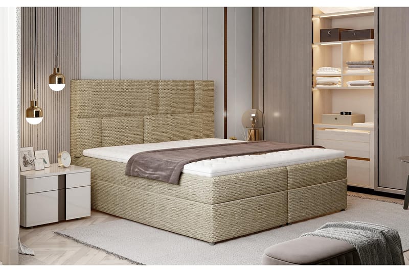 Forenca Sängpaket 160x200 cm - Beige - Möbler - Sängar - Komplett sängpaket