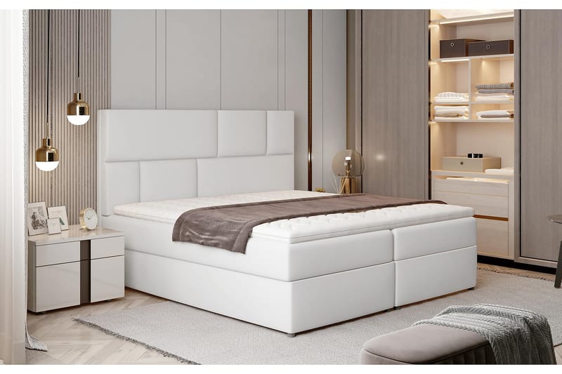 Forenca Sängpaket 180x200 cm - Läder/Vit - Möbler - Sängar - Komplett sängpaket