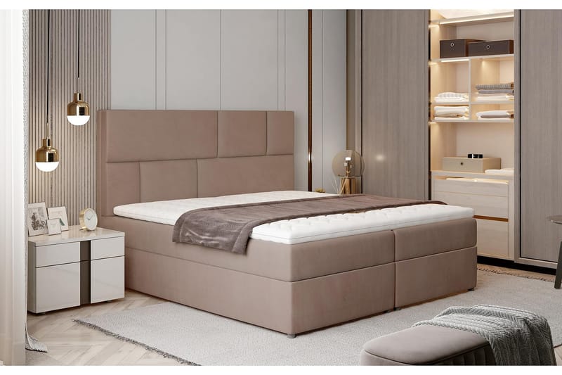 Forenca Sängpaket 180x200 cm - Ljusbrun - Möbler - Sängar - Komplett sängpaket