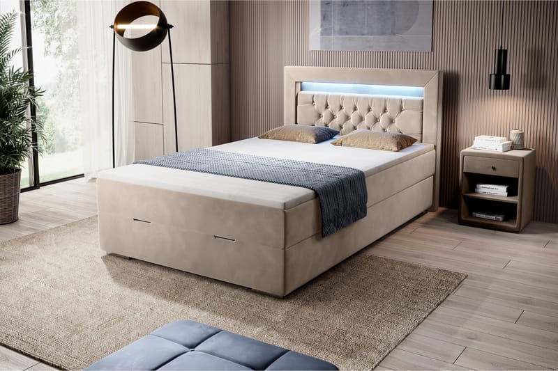 Franco Sängpaket med förvaring 120x200 - 120x200 Beige (+Fler val) - Möbler - Säng - Sängar med förvaring