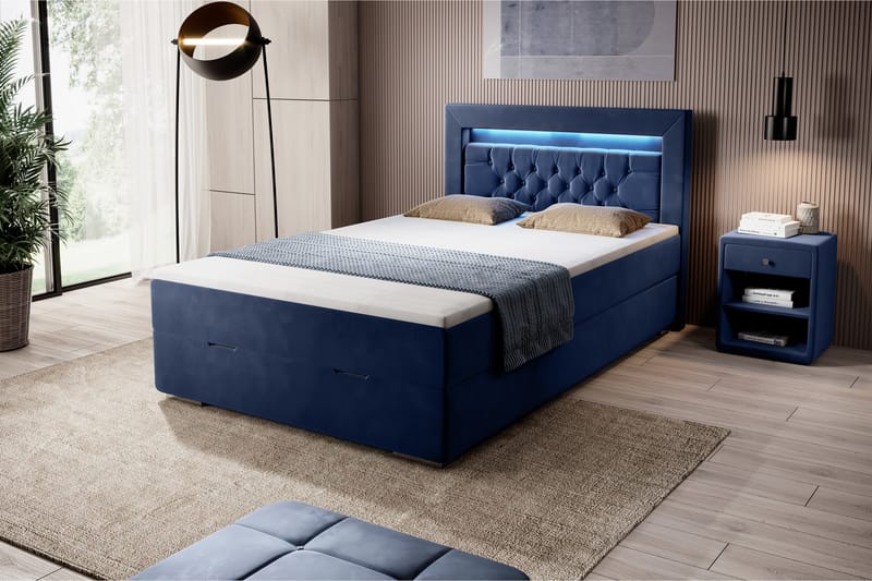 Franco Sängpaket med förvaring 120x200 - 120x200 Blå (+Fler val) - Möbler - Säng - Kontinentalsäng