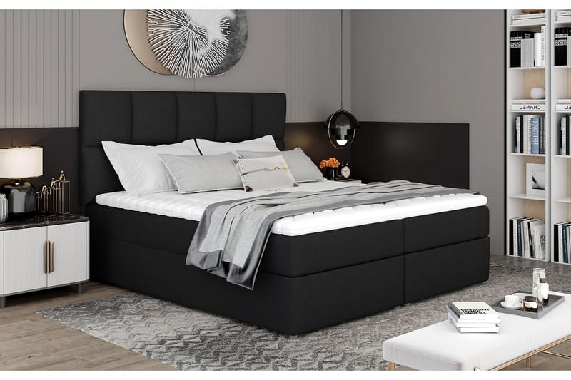 Glossa Sängpaket 180x200 cm - Svart - Möbler - Säng - Kontinentalsäng