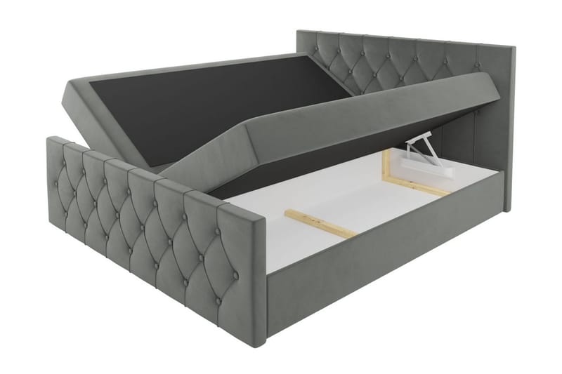 Jitendra Sängpaket Kontinentalsäng 120x200 cm med Förvaring - Grön - Möbler - Säng - Komplett sängpaket