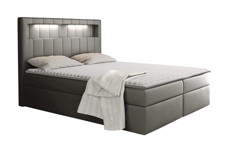 Kontinentalsäng 200x200 cm - Grå - Möbler - Säng - Komplett sängpaket