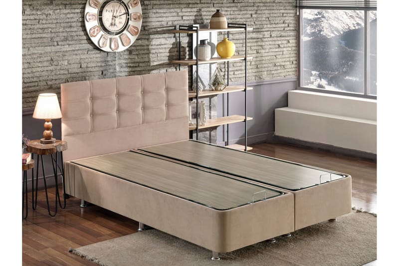 Reghum Kontinentalsäng 120x200 cm - Ljusbrun - Möbler - Säng - Komplett sängpaket