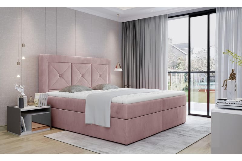 Sidria Sängpaket 180x200 cm - Ljusrosa - Möbler - Säng - Kontinentalsäng
