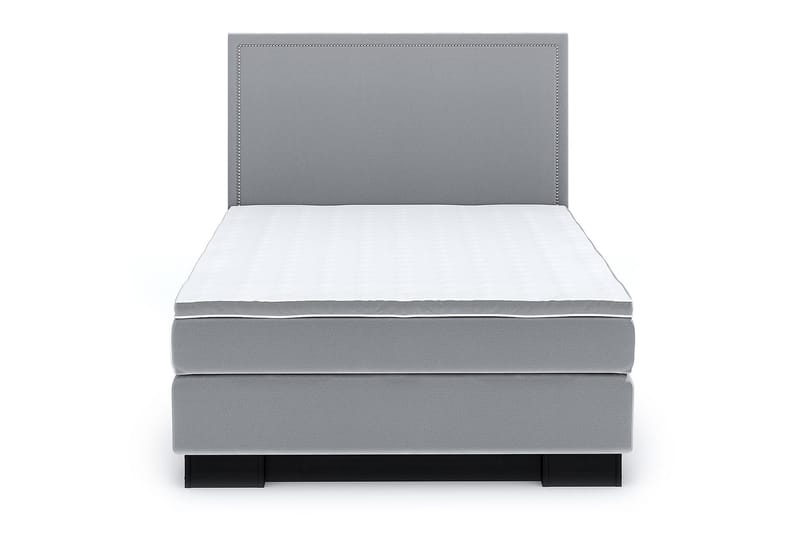 Hilton Lyx Velvet Sängpaket 140x200 cm - Ljusgrå - Möbler - Säng - Ramsäng & resårbotten
