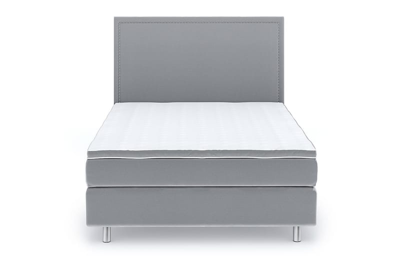 Hilton Lyx Velvet Sängpaket 140x200 cm - Ljusgrå - Möbler - Säng - Kontinentalsäng