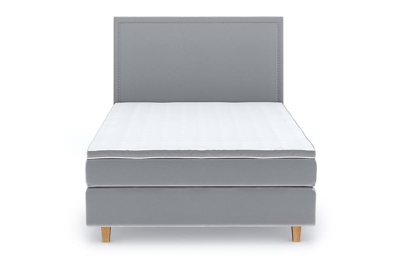 Hilton Lyx Velvet Sängpaket 140x200  Ljusgrå - Ljusgrå - Möbler - Säng - Kontinentalsäng