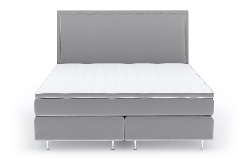 Hilton Lyx Velvet Sängpaket 160x200 cm - Ljusgrå - Möbler - Säng - Kontinentalsäng