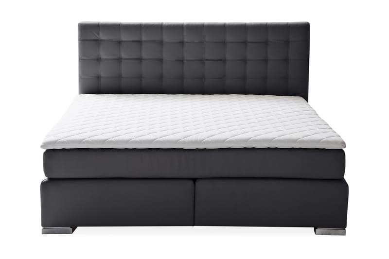Lenno Komplett sängpaket kontinentalsäng 180x200 cm  Svar - Svart/Krom - Möbler - Säng - Kontinentalsäng