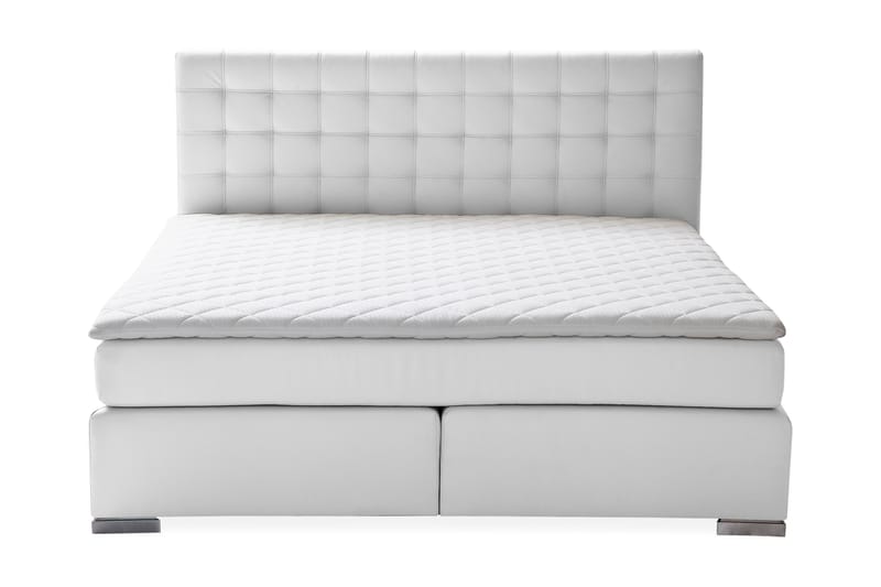 Lenno Komplett sängpaket kontinentalsäng 180x200 cm  Vit/ - Vit/Krom - Möbler - Säng - Kontinentalsäng