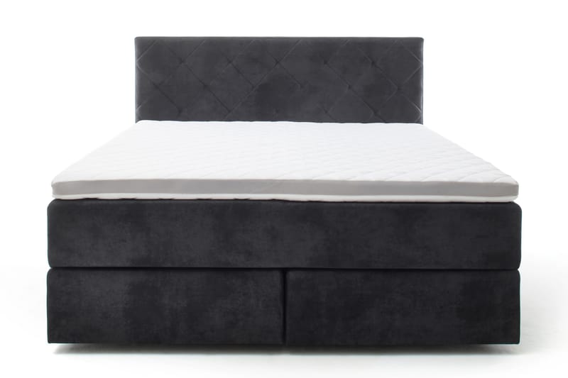 New York Komplett sängpaket kontinentalsäng 200x200 cm - Mocka/Svart - Möbler - Säng - Sängar med förvaring