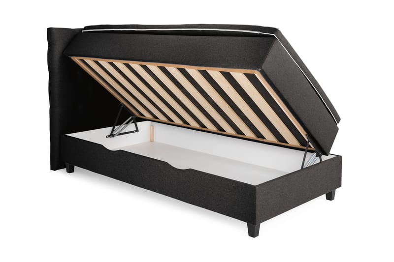Royal Sängpaket med Förvaring 80x200 cm - Mörkgrå - Möbler - Säng - Kontinentalsäng