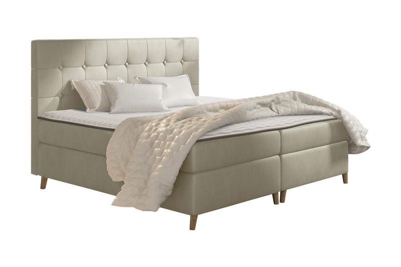Sandham Kontinentalsäng 120x200 cm - Beige - Möbler - Säng - Komplett sängpaket