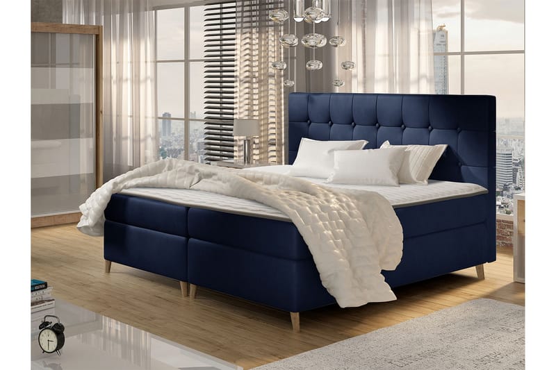 Sandham Kontinentalsäng 160x200 cm - Blå - Möbler - Säng - Kontinentalsäng