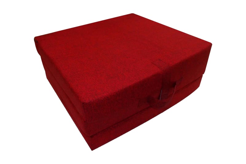 Tredelad skummadrass 190x70x9 cm röd - Röd - Möbler - Säng - Madrasser - Skummadrass