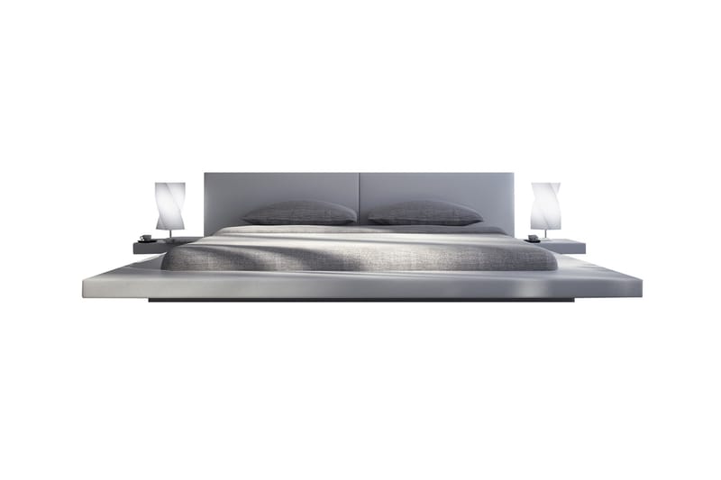Koraleigh Säng LED-belysning 180x200 cm - Vit - Möbler - Bord & matgrupper - Avlastningsbord - Sängbord & nattduksbord