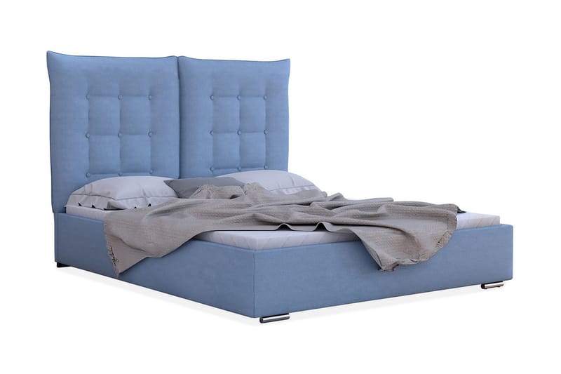 Szymon Ramsäng 214x155x128 cm - Blå - Möbler - Säng - Komplett sängpaket