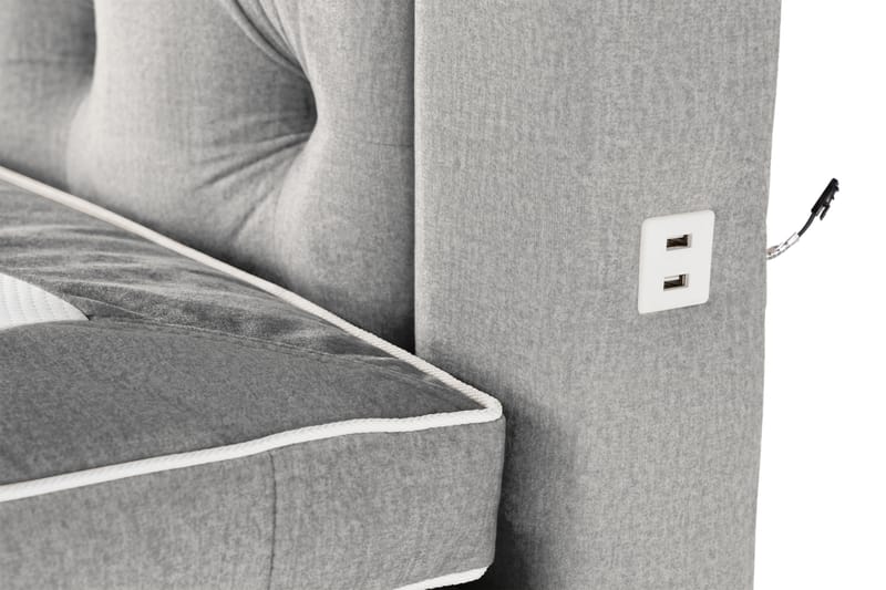 Alessia Förvaringssäng 160x200 - Ljusgrå - Möbler - Säng - Sängar med förvaring