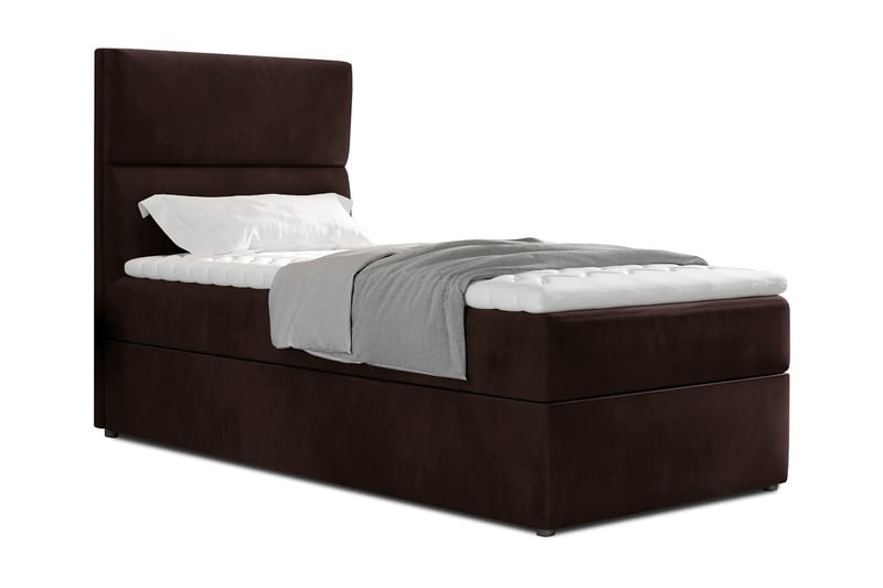 Arcore Förvaringssäng 90x200cm Vertikal Söm - Brun - Möbler - Sängar - Sängar med förvaring - Enkelsäng med förvaring