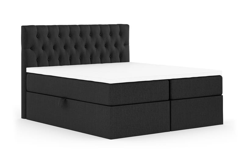 Boxy Box Bed 160x200 cm - Svart/Grå - Möbler - Säng - Sängar med förvaring