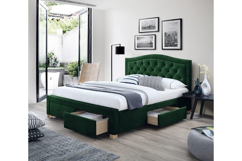 Electran Förvaringssäng 160x200 cm  Grön - Grön - Möbler - Säng - Sängar med förvaring
