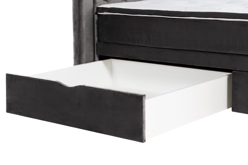 Francisco Sängpaket 160x200 med Lådförvaring - Mörkgrå - Möbler - Säng - Sängar med förvaring