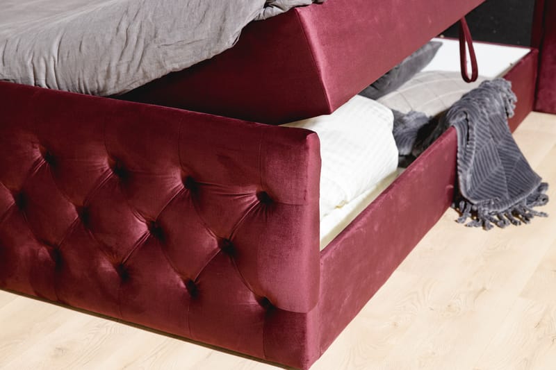 Francisco Sängpaket 160x200 med Lyftförvaring - Röd - Möbler - Sängar - Sängar med förvaring