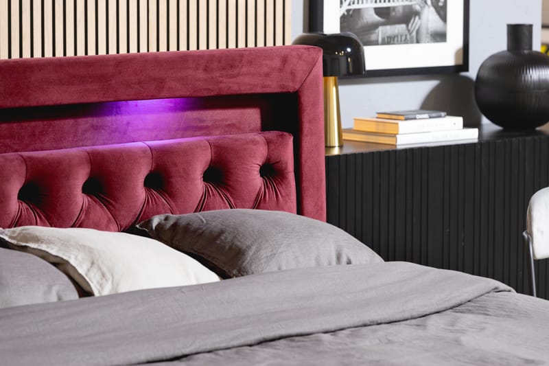 Francisco Sängpaket 160x200 med Lyftförvaring - Röd - Möbler - Sängar - Sängar med förvaring