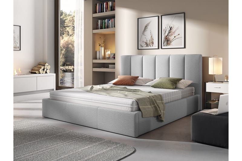Karrouba Förvaringssäng 180x200 cm - Grå - Möbler - Säng - Sängar med förvaring
