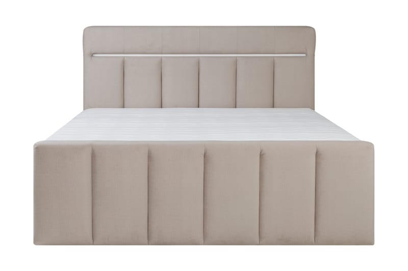 Lysekil Sängpaket Förvaringssäng 160x200 LED - Beige - Möbler - Säng - Sängar med förvaring