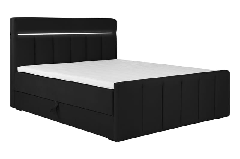 Lysekil Sängpaket Förvaringssäng 180x200 LED - Mörkgrå - Möbler - Säng - Sängar med förvaring