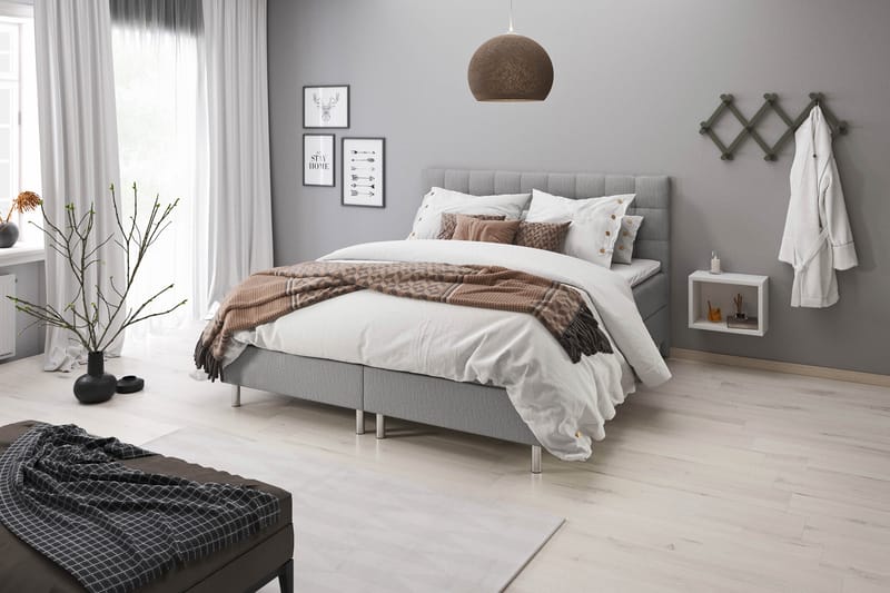 Montana Sängpaket 180x200 - Ljusgrå - Möbler - Sängar - Sängar med förvaring