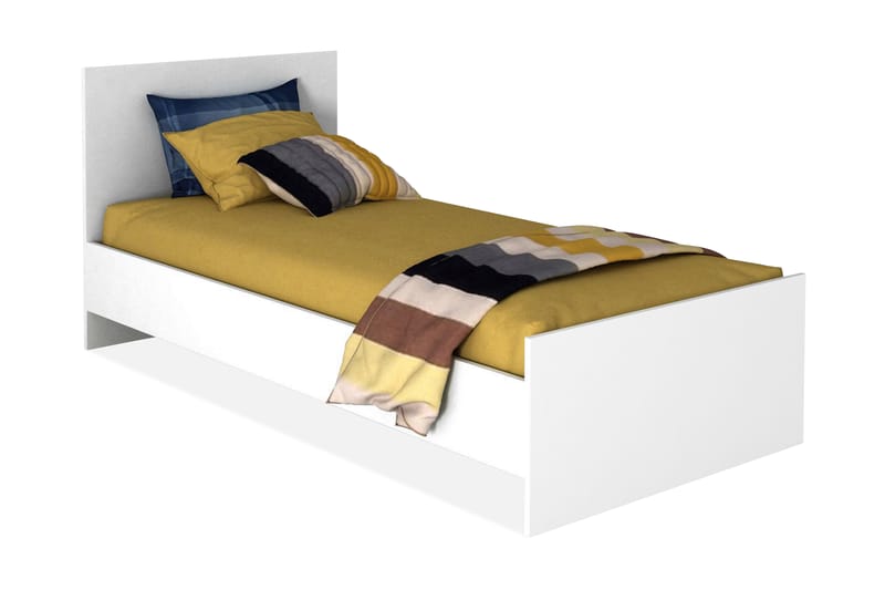 Aouf Sängram 90x190 cm - Vit - Möbler - Säng - Komplett sängpaket