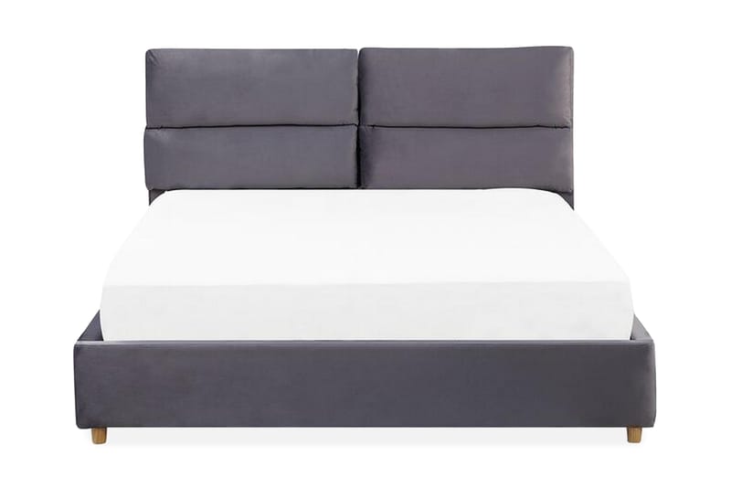 Batilly Dubbelsäng 140x200 cm med Förvaring - Grå - Möbler - Sängar - Sängram & sängstomme