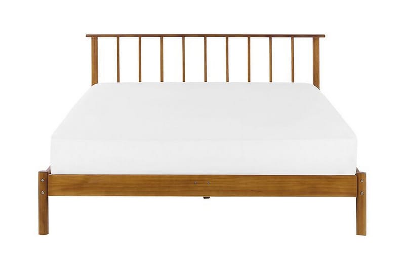 Dubbelsäng 140 x 200 cm brun BARRET - Trä/natur - Möbler - Säng - Sängram & sängstomme