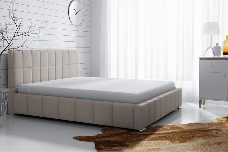 Elverum Säng 160x200 cm - Beige - Möbler - Säng - Sängram & sängstomme