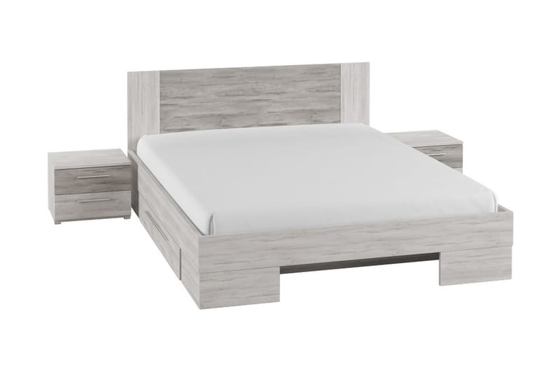 Hellebak Sängram med lådor 180x200 cm - Ljusgrå - Förvaring - Förvaringsmöbler - Sideboard & skänk