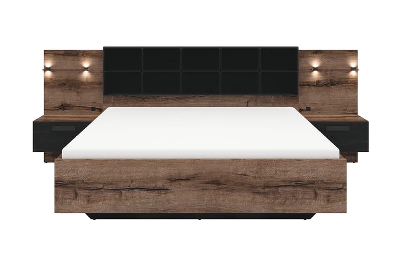 Hindalebyn Sängram 160 cm med Förvaring - Trä/Natur - Möbler - Säng - Sängram & sängstomme