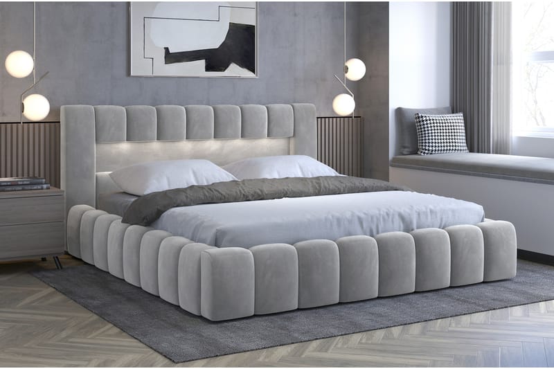 Lamica Sängram 160x200 cm - Ljusgrå - Möbler - Säng - Sängram & sängstomme
