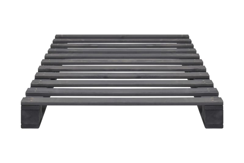 Pallsängram grå massiv furu 90x200 cm - Grå - Möbler - Säng - Sängram & sängstomme