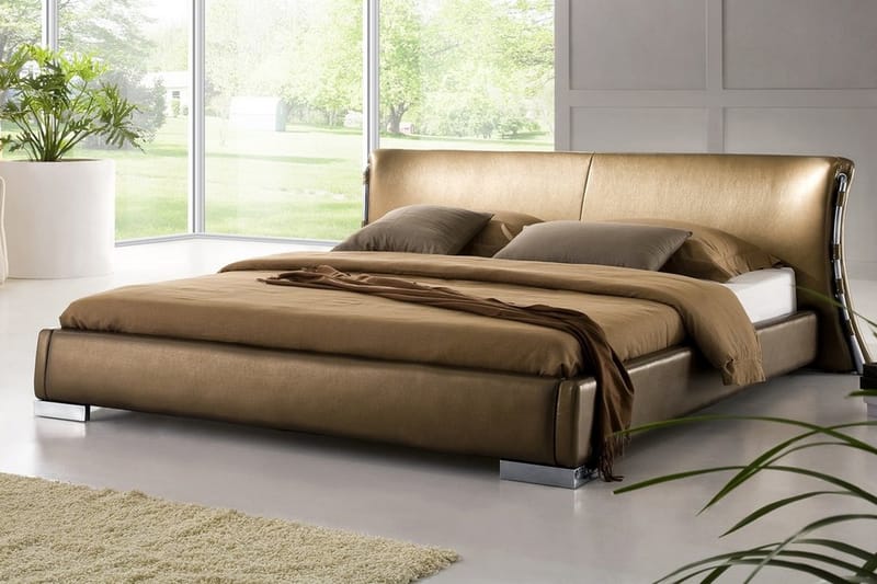 Paris Dubbelsäng 140 200 cm - Guld - Möbler - Säng - Sängram & sängstomme