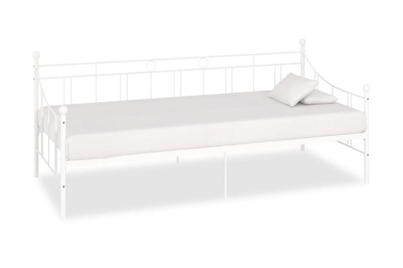 Ram till dagbädd vit metall 90x200 cm - Vit - Möbler - Säng - Sängram & sängstomme